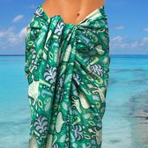 Happy Pareo Senga Green - sarong omslagdoek met groene etnische print