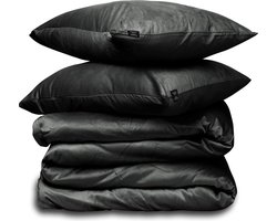 Dekbedovertrek Velvet Couture - Fluweel - Dekbedovertrek - 240x200/220 cm - Tweepersoons - Zwart - instopstrook - Fluweel Zacht - Afgewerkt met Drukknoopjes