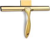 Doucheknijper voor douchedeuren, badkamers, ramen en autoglas - roestvrij staal (25 cm, goud)