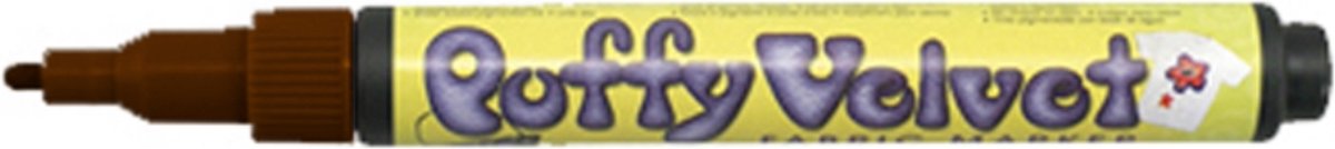 Marvy Uchida Puffy Velvet Textielstift Bruin