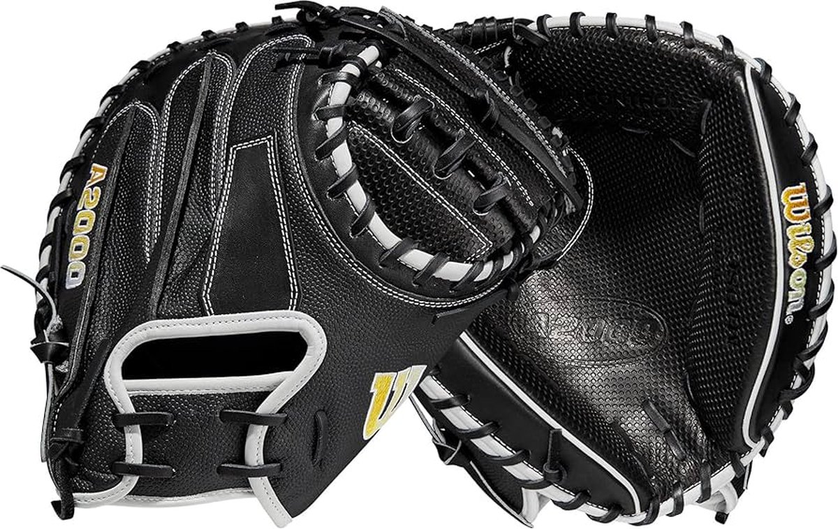 Wilson 2023 A2000 M1DSS SPIN CONTROL Honkbal Catcherhandschoen BLACK 33.5 REG (Rechtsgooiend)