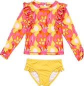 Snapper Rock - UV-zwemset voor baby's en kinderen - Lange mouw - UPF50+ - Pop of Sunshine - Rood/Geel - maat 24-36 (89-96cm)