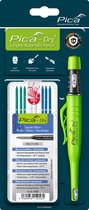 Marker Pica Dry Longlife 3030 + 8 pcs. Recharge Vert/ Wit / Blauw 4040, Ensemble de crayons de rechange Pica Dry Highlighting avec recharges