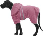 Hondenbadjas hondenhanddoek - handdoek voor grote en kleine honden - 100% katoen - badjas zacht comfortabel voor hond - met capuchon en riem