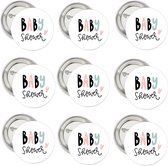 9 Buttons Babyshower pastel love - babyshower - button - zwanger - geboorte - genderreveal - pastel - love