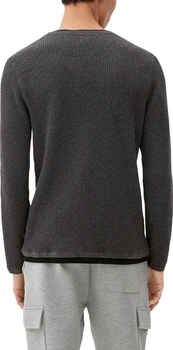 Q/S designed by - Pull - Maat XXL - Mannen - 99W0 GREY/BLACK - katoen — cadeau in Cadeau-ideeën - foto 3