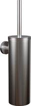 Waal® WC borstel - met houder - Toiletborstel - Zilver - RVS