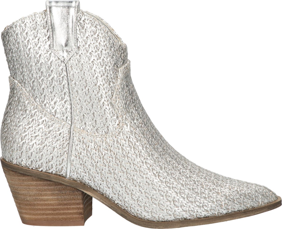 La Strada Western Bootie Zilver Raffia - Damesschoenen - Maat - 38