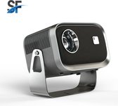 S.F. Mini Beamer - Film Projector met Bluetooth - Draagbare Beamer - 4K Kwaliteit - Zilver