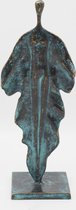 Brons beeld - Blad sculptuur - modern - Bronzartes - 35 cm hoog