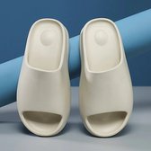 Slippers Femme - Dias - Chaussons de bain EVA Unisexe - Épaissies - Légères - Super Douces pour les Pieds - Semelle Antidérapante et Ferme - Anti-Bruit - Wit - Taille 36/37