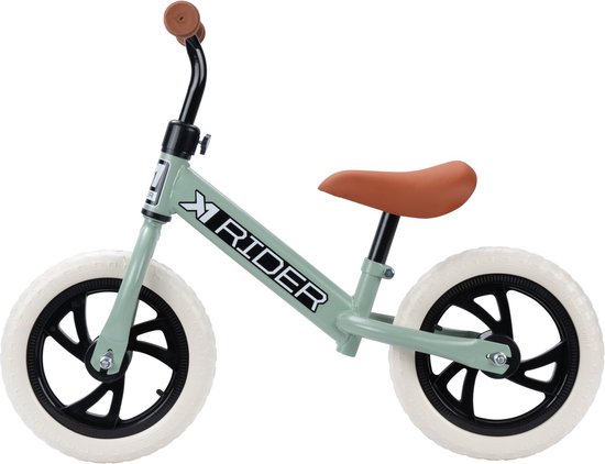 X1TE - Rider Bike Kinderfiets Groen (1-4 jaar, Lichte & Robuuste Fiets, Tot 45 kg), Loopfiets Incl. Verstelbaar Zadel