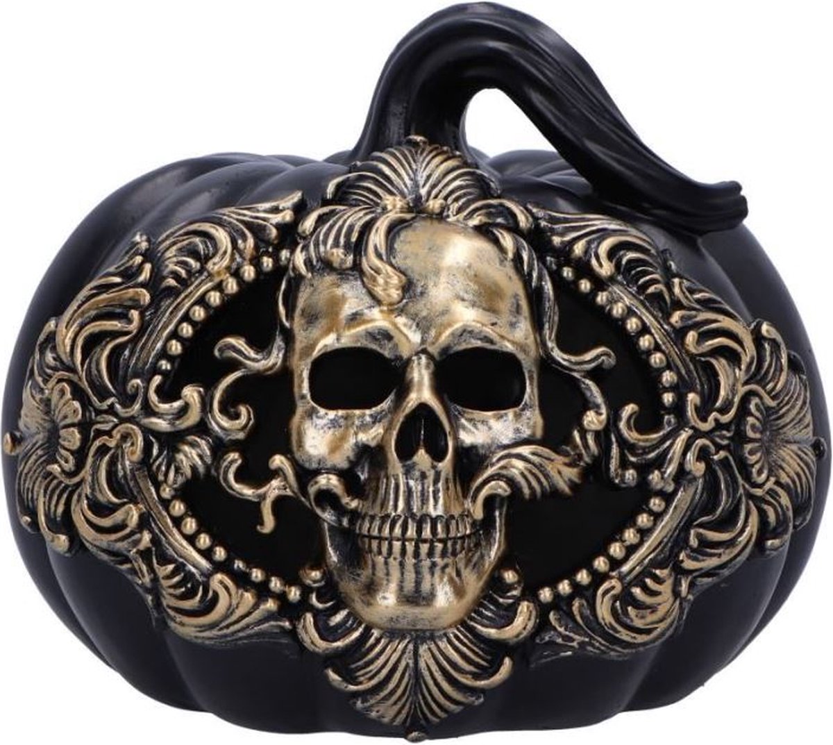 Nemesis Now beeld/figuur - Baroque Harvest Pompoen Schedel met LED licht - 20cm - zeer gedetailleerd - handbeschilderd