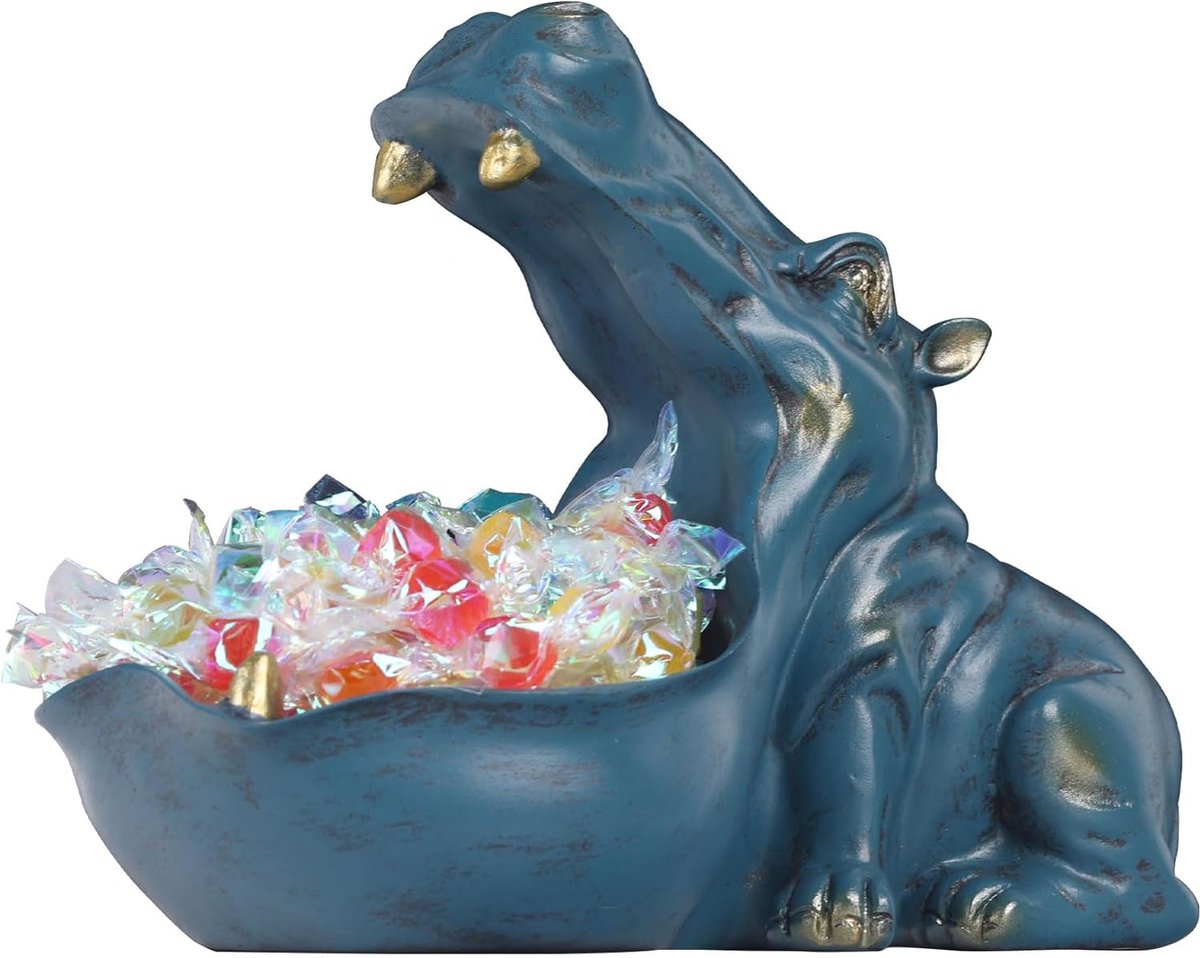 Hippo - Nijlpaard - Symbool voor Kracht - 14 cm. Afrika - Tanzania - Kenia - Art of Africa shop