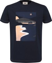 Gabbiano T-shirt T Shirt Katoen Met Print 154532 301 Navy Mannen Maat - XXL