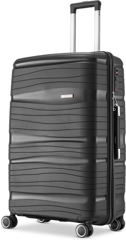 SKYCASES Handbagage Koffer met Wielen - Cijferslot - 35x21x54 cm - 40L - Zwart
