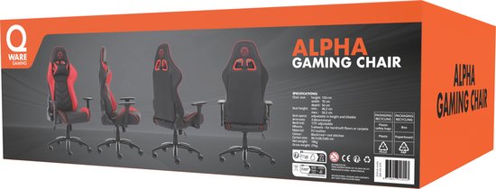 Qware Gaming - Chair - Extra Comfort - Alpha - Game Stoel - Raceseat - Gaming Stoel - Red Edition - Rood - Qware