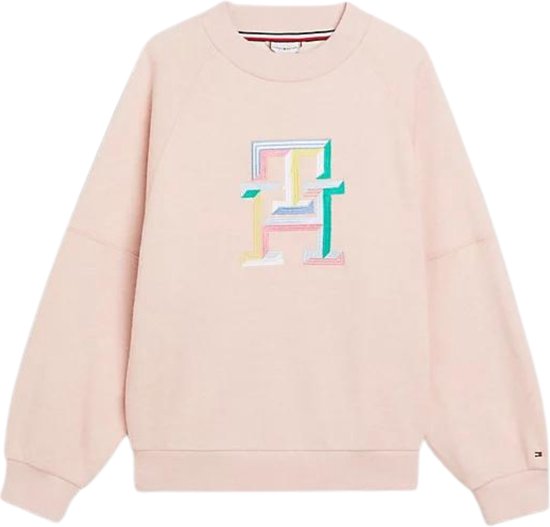 Tommy Hilfiger SHIRT MONOGRAMME MULTICOLORE Pull Filles - Pink - Taille 8