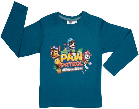 Paw Patrol Shirt - Rescue - Lange Mouw - Donkergroen - Maat 98/104