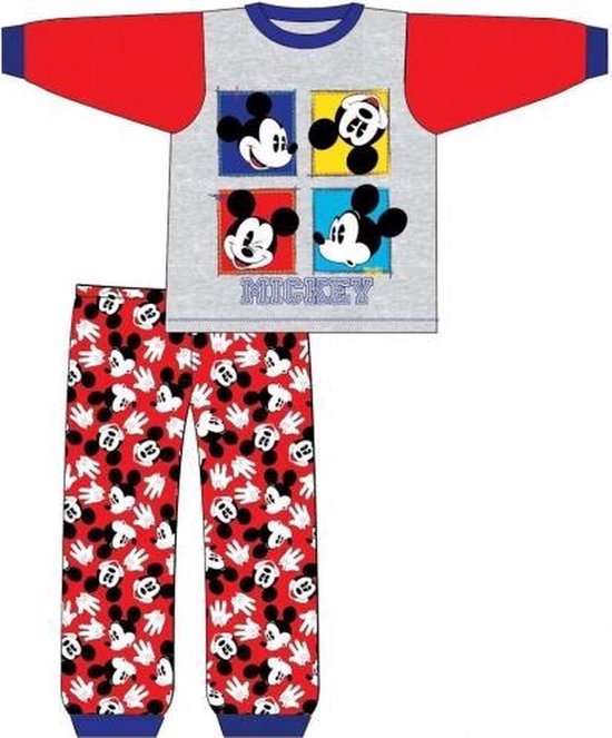 Mickey Mouse pyjama - maat 86 - blauw / rood / grijs - Mickey pyama