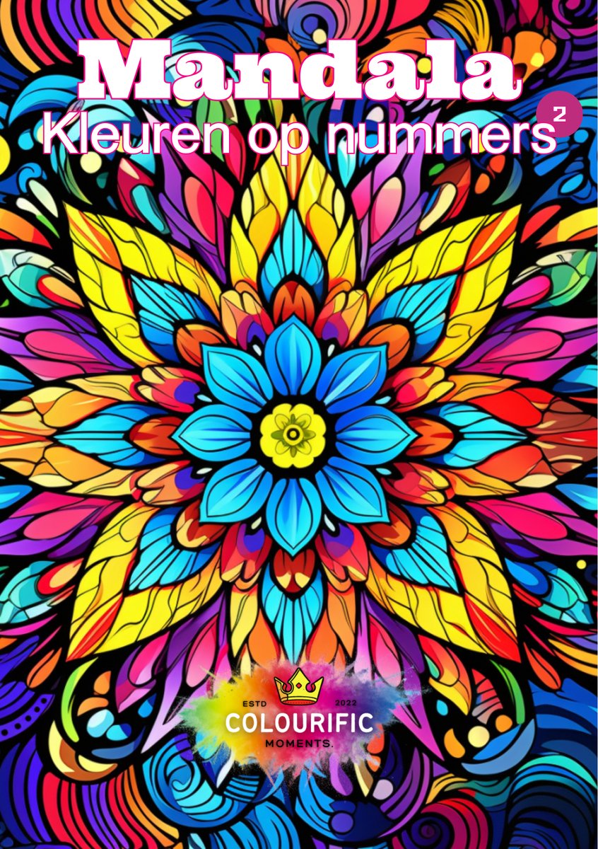 Colourific Moments Kleuren op nummer voor volwassenen - Kleurboek voor volwassen - 30 Kleurplaten - A5 formaat — afbeelding 2