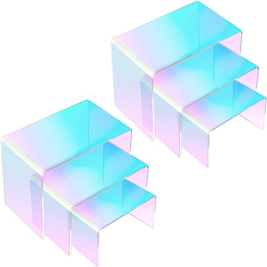 Présentoir Acrylique Irisé 10 Pièces Support Arc-en-ciel 5 Tailles