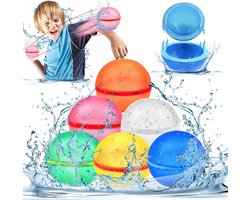 Product: Herbruikbare Waterballonnen - Waterballonnen Zelfsluitend - Buitenspeelgoed - Waterbal - Zwembad Speelgoed - Waterspeelgoed - Extra groot Ã˜72mm en Met 16 Magneten - 6 Stuks, van het merk 