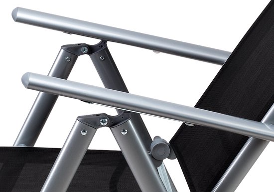 Casaria Tuinset - 6 Personen Aluminium 6 stoelen 1 Tafel - Zilver