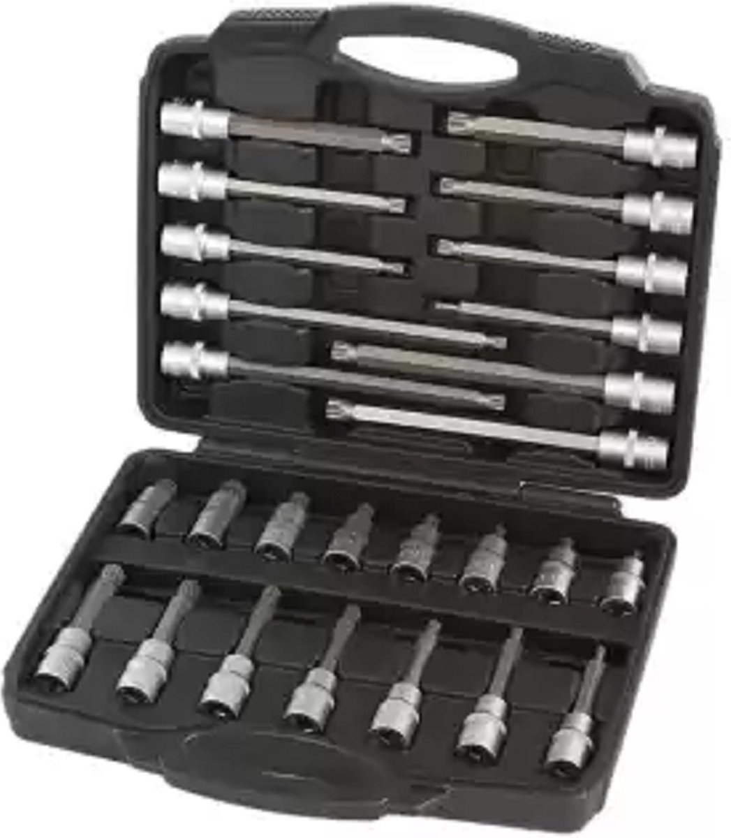 26-delige 1/2" Spline-doppenset-Weber Tools-Veeltand stiftdop