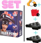 Beerpong hoed set - Inclusief Pingpong ballen x 6 - American Cups x 12 - Herbruikbare bekers - Bierpong - Pingpong ballen - Bierpong hoed - Actiespel - Drankspel - Drinkbekers - Drinkspel - Beerponghoed - Bierponghoed