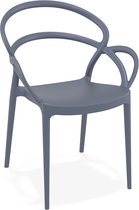 Chaise de patio design gris foncé Alterego 'JULIETTE'