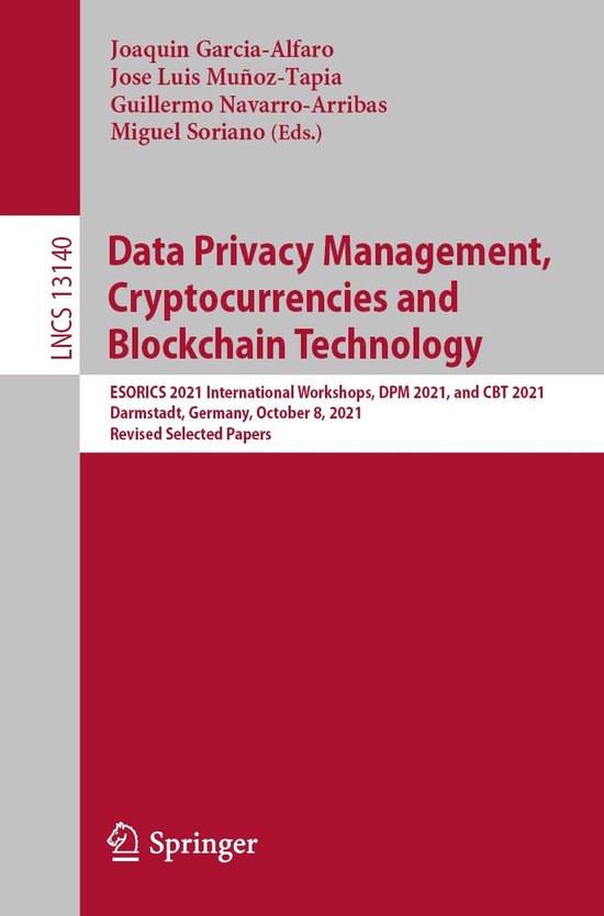 Springer Nature Proceedings Computer Science - Data Privacy  ... - cover