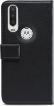 Mobilize Classic Gelly Wallet Telefoonhoesje geschikt voor Motorola One Action Hoesje Bookcase Portemonnee - Zwart