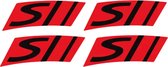 Sticker - Wiel 4 Stuks - Vespa Primavera / Sprint Sport v.a 2017 Rood Origineel 2h001926000a1