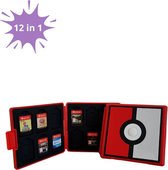 P 12-in-1 Game Card Case geschikt voor Nintendo Switch - pokebal - Kaarthouder - Premium Opbergdoos voor Speelkaarten - Beschermhoes - 12-slot kaart opslag - Beschermtas - Opbergen - Game Etui - Accessoire