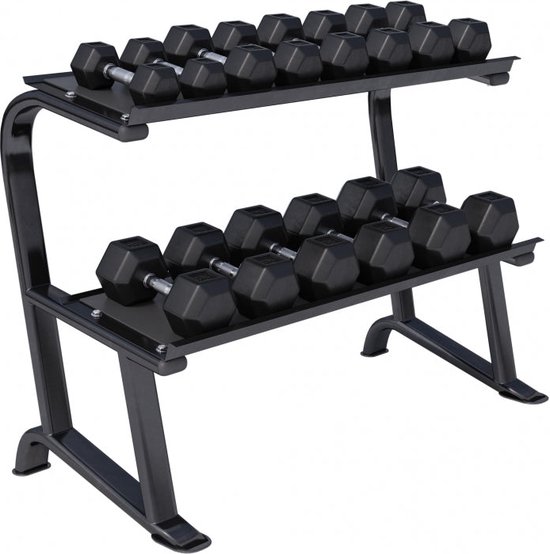 Dumbbell rack met dumbells hotsell