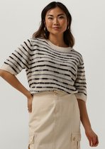 NUKUS Vinna Pullover Ss Stripe Truien & vesten Dames - Sweater - Hoodie - Vest- Zwart - Maat M