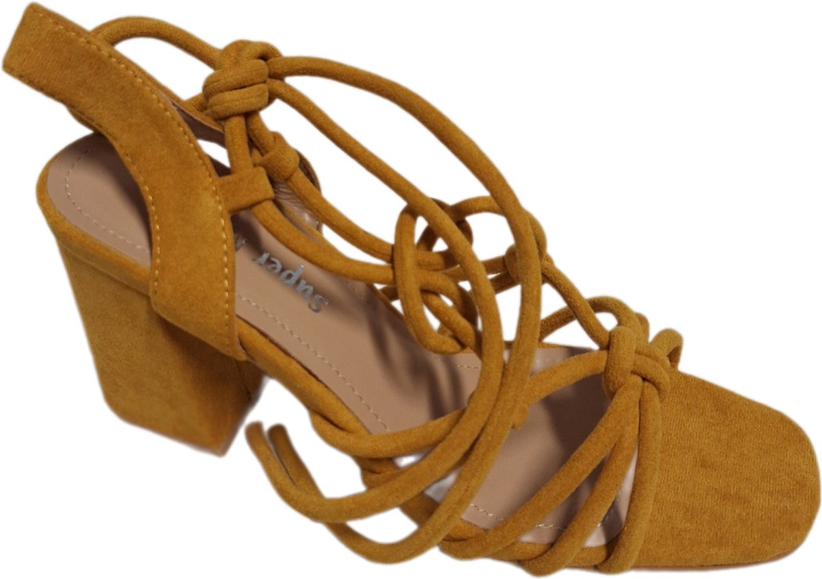 SUPER ME SANDAL MET STRING-HAK 6 CM- SIZE 38