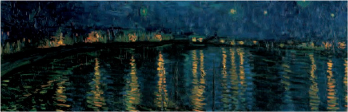 Vincent van Gogh - Sterrennacht over de Rhone - Kunstposter - 35x100 cm