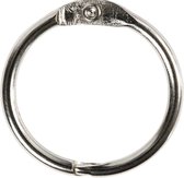 Boekbindersring - Bindring - Metalen Ring Scharniersluiting - Geschikt voor Bundelen - Zilverkleurig - Dia: 19mm - Dikte: 2mm - Creotime - 10 stuks