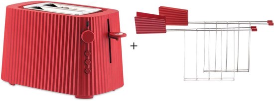 Alessi Tostiklemmen voor Broodrooster Plissé - rood - Michele de Lucchi - MDL08RACKR