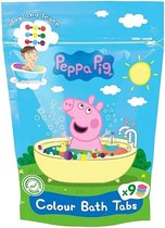 Peppa Pig Badspeelgoed - Kleurtabletten - Bruisballen voor Bad - Bruisballen Kind - Badbom - Bath Bombs - Bruisballen Kinderen - Badtabs - 9 x 16gr