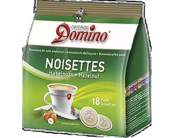 Domino Noisettes / Hazelnoot - koffiepads - 12 x 18 pads