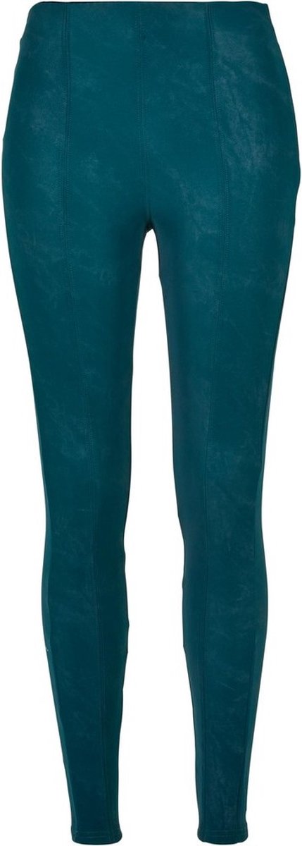 Urban Classics Washed Faux Leather Skinny fit broek XXL Groen