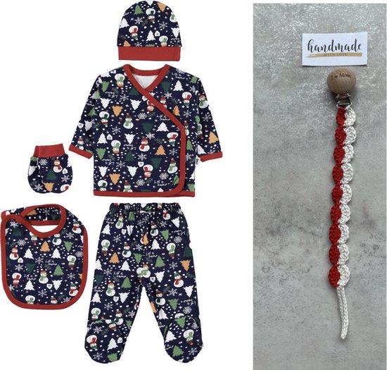Ensemble de vêtements bébé nouveau-né 5 pièces bonhomme de neige - Ensemble nouveau-né - Vêtements de bébé