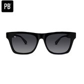 PB Sunglasses - Chase Black. - Zonnebril heren en dames - Gepolariseerd - 100% stevig acetaat frame - Zwarte zonnebril