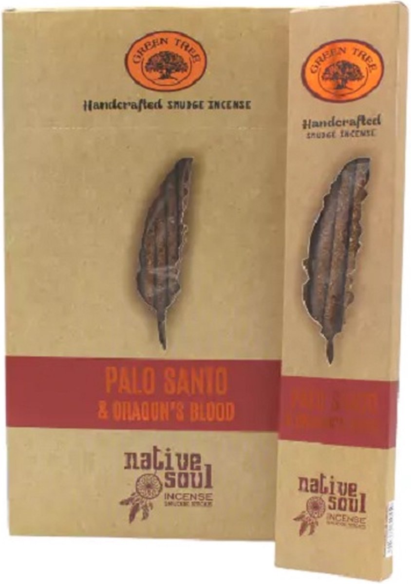 Native Soul - Palo Santo Dragonsblood - Smudge - Wierook - Green Tree - doos 12 stuks