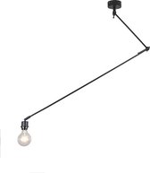 QAZQA blitz - Moderne Verstelbare hanglamp - 1 lichts - L 100 mm - Zwart - Woonkamer