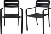 sweeek - Set van 2 memphis fauteuils van staal en kunststof 62x57x90cm (8kg)
