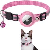 Veilige Kattenhalsband met AirTag - Roze - Apple - Reflecterend - Veiligheidssluiting - Blauw - Alleen houder, geen airtag ingebgrepen